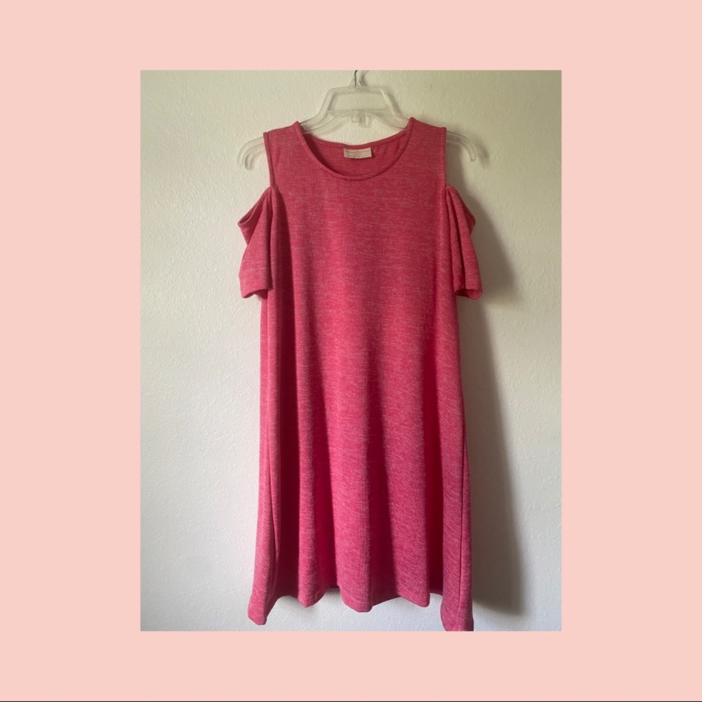 Pink Off The Shoulder Knit Dress XL